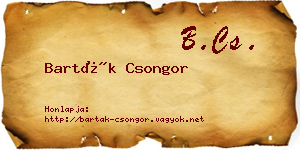 Barták Csongor névjegykártya